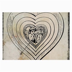 Heart Drawing Angel Vintage Large Glasses Cloth (2-side)