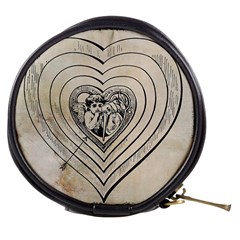 Heart Drawing Angel Vintage Mini Makeup Bags by Nexatart