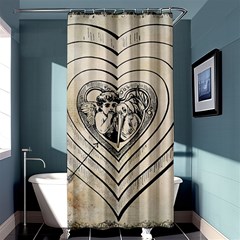 Heart Drawing Angel Vintage Shower Curtain 36  X 72  (stall)  by Nexatart