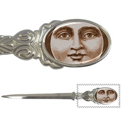 Moon Face Vintage Design Sepia Letter Openers by Nexatart