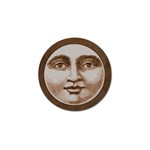 Moon Face Vintage Design Sepia Golf Ball Marker (4 pack) Front