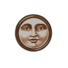 Moon Face Vintage Design Sepia Hat Clip Ball Marker (10 Pack) by Nexatart