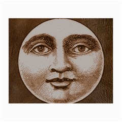 Moon Face Vintage Design Sepia Small Glasses Cloth by Nexatart