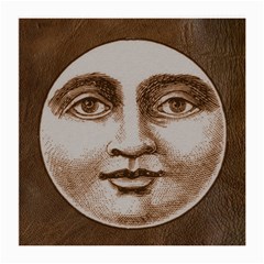 Moon Face Vintage Design Sepia Medium Glasses Cloth (2-side) by Nexatart