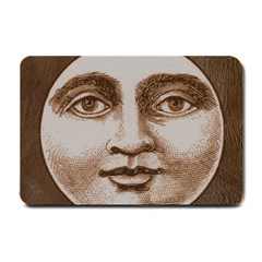 Moon Face Vintage Design Sepia Small Doormat  by Nexatart