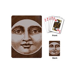 Moon Face Vintage Design Sepia Playing Cards (mini)  by Nexatart