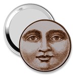 Moon Face Vintage Design Sepia 3  Handbag Mirrors Front