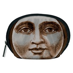 Moon Face Vintage Design Sepia Accessory Pouches (medium)  by Nexatart