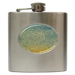 Background Cubism Mosaic Vintage Hip Flask (6 Oz) by Nexatart