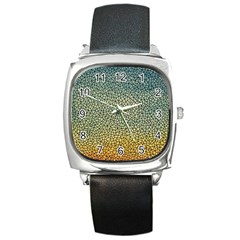 Background Cubism Mosaic Vintage Square Metal Watch by Nexatart