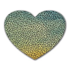 Background Cubism Mosaic Vintage Heart Mousepads by Nexatart