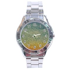 Background Cubism Mosaic Vintage Stainless Steel Analogue Watch by Nexatart