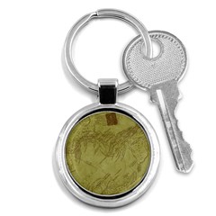 Vintage Map Background Paper Key Chains (round)  by Nexatart