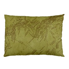 Vintage Map Background Paper Pillow Case by Nexatart