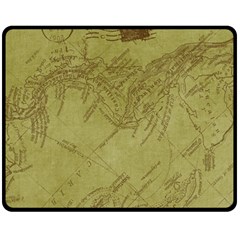 Vintage Map Background Paper Fleece Blanket (medium)  by Nexatart