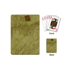 Vintage Map Background Paper Playing Cards (mini)  by Nexatart