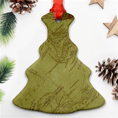 Vintage Map Background Paper Ornament (christmas Tree)  by Nexatart