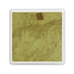 Vintage Map Background Paper Memory Card Reader (square)  by Nexatart