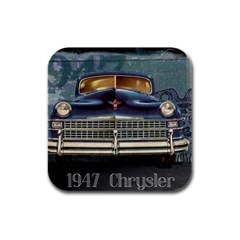 Vintage Car Automobile Rubber Square Coaster (4 Pack)  by Nexatart