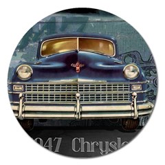 Vintage Car Automobile Magnet 5  (round) by Nexatart