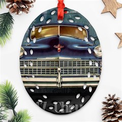 Vintage Car Automobile Ornament (oval Filigree) by Nexatart