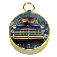 Vintage Car Automobile Gold Compasses by Nexatart