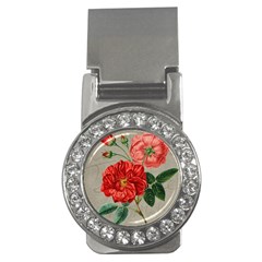 Flower Floral Background Red Rose Money Clips (cz)  by Nexatart