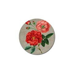 Flower Floral Background Red Rose Golf Ball Marker by Nexatart