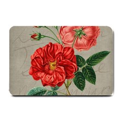 Flower Floral Background Red Rose Small Doormat  by Nexatart