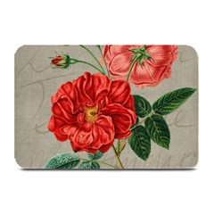 Flower Floral Background Red Rose Plate Mats by Nexatart