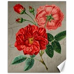 Flower Floral Background Red Rose Canvas 11  x 14   10.95 x13.48  Canvas - 1