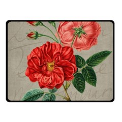 Flower Floral Background Red Rose Double Sided Fleece Blanket (small)  by Nexatart