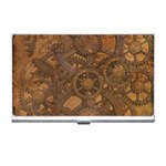 Background Steampunk Gears Grunge Business Card Holders Front