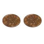 Background Steampunk Gears Grunge Cufflinks (Oval) Front(Pair)