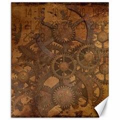 Background Steampunk Gears Grunge Canvas 20  X 24   by Nexatart