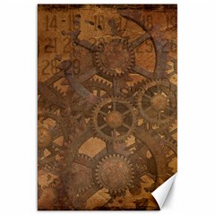 Background Steampunk Gears Grunge Canvas 20  X 30   by Nexatart