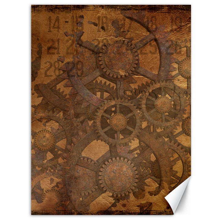 Background Steampunk Gears Grunge Canvas 36  x 48  