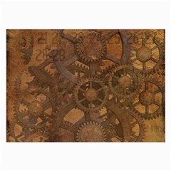 Background Steampunk Gears Grunge Large Glasses Cloth by Nexatart