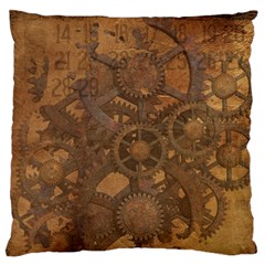 Background Steampunk Gears Grunge Standard Flano Cushion Case (two Sides) by Nexatart