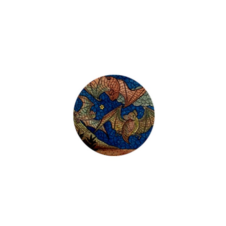 Bats Cubism Mosaic Vintage 1  Mini Buttons