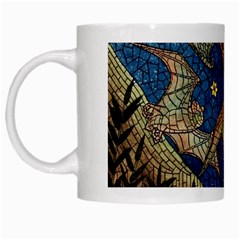 Bats Cubism Mosaic Vintage White Mugs by Nexatart