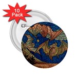 Bats Cubism Mosaic Vintage 2.25  Buttons (10 pack)  Front