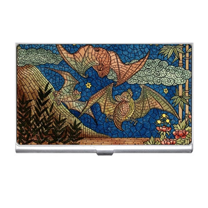 Bats Cubism Mosaic Vintage Business Card Holders