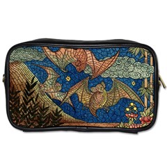 Bats Cubism Mosaic Vintage Toiletries Bags 2-side by Nexatart