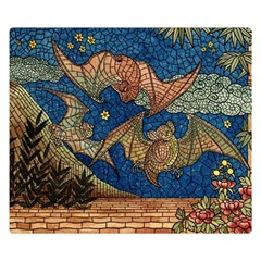 Bats Cubism Mosaic Vintage Double Sided Flano Blanket (small)  by Nexatart