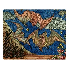 Bats Cubism Mosaic Vintage Double Sided Flano Blanket (large)  by Nexatart