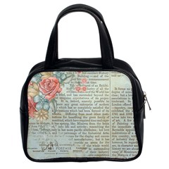 Vintage Floral Background Paper Classic Handbags (2 Sides) by Nexatart