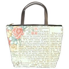 Vintage Floral Background Paper Bucket Bags by Nexatart