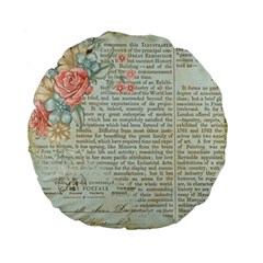 Vintage Floral Background Paper Standard 15  Premium Flano Round Cushions by Nexatart