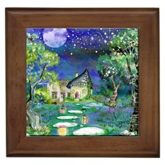 Background Fairy Tale Watercolor Framed Tiles